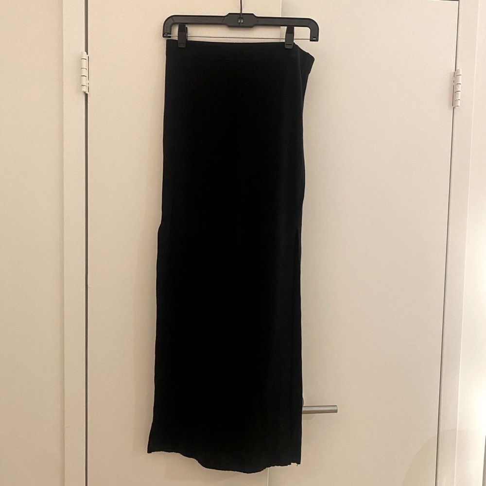Jack by BB Dakota Black Maxi Skirt with Slit